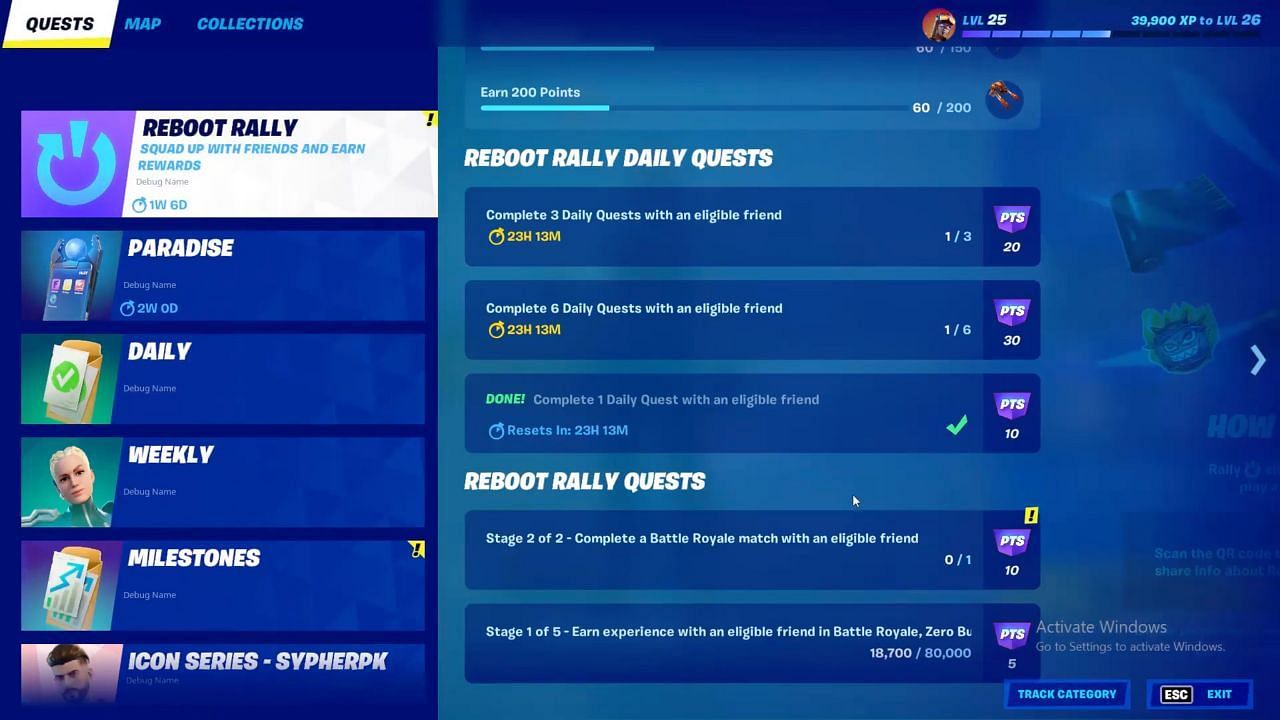 Challenges that can be completed (Image via Fortnite Events on YouTube)