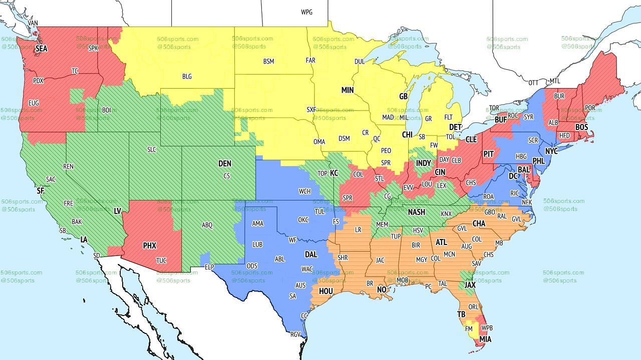 FOX Early Window Coverage Map. Source: 506sports.com