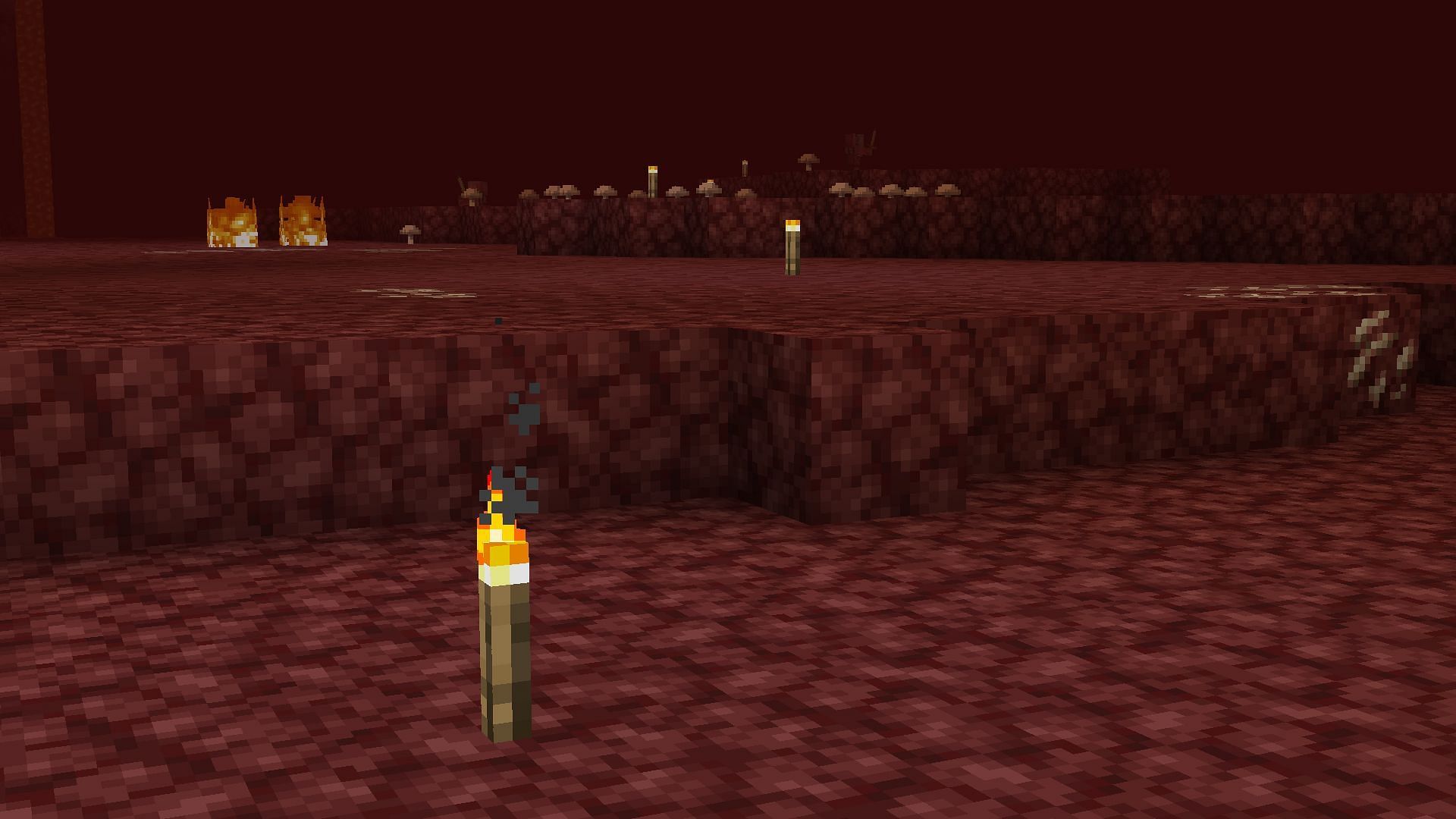 Place torches at regular intervals in Minecraft (Image via Mojang)
