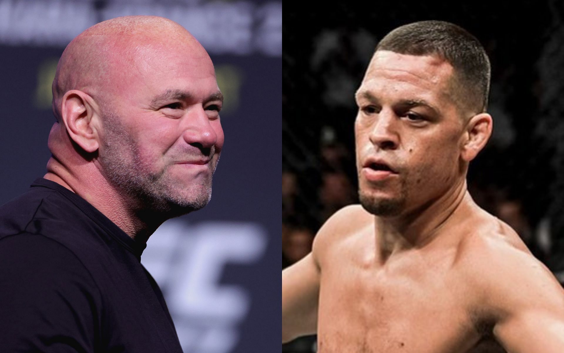 Dana White (Left) and Nate Diaz (Right) [Image courtesy: Getty and @natediaz209 on Instagram]