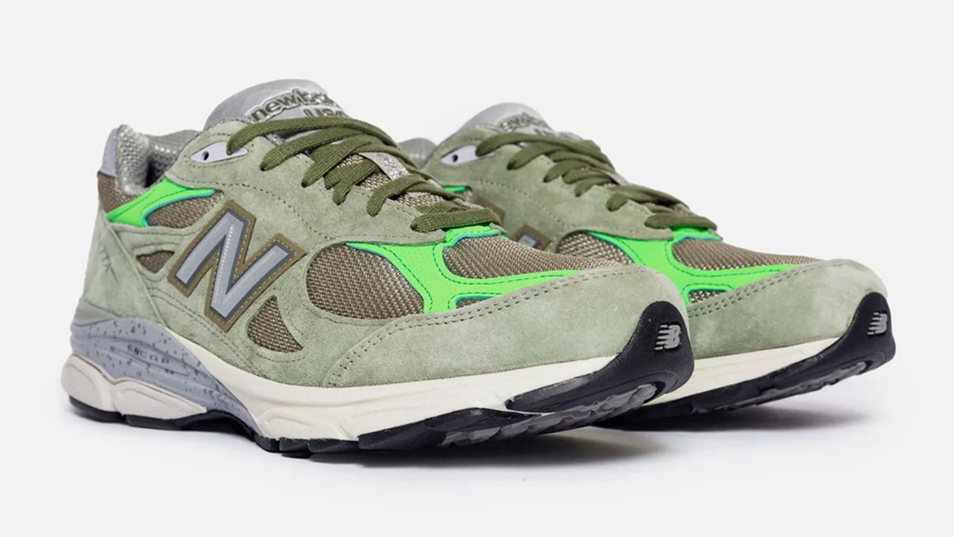 Take a closer look at the impending New Balance 990v3 sneakers (Image via Patta)
