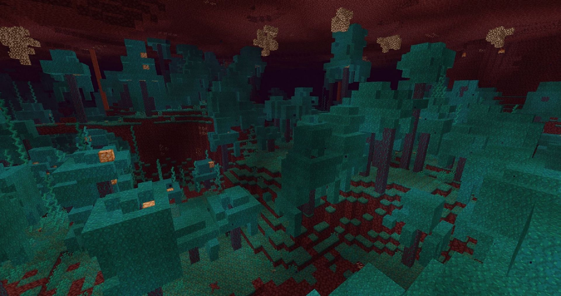 A warped forest Nether biome in Minecraft (Image via Mojang)
