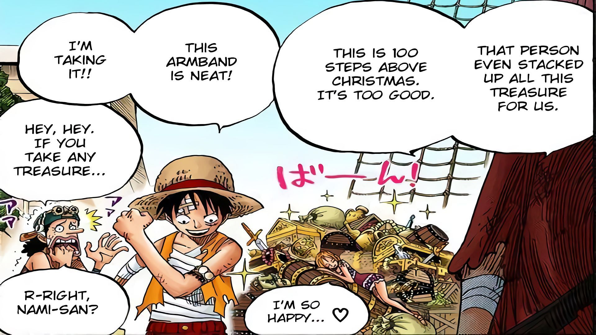 One Piece has proven that the Straw Hats love gold (Image via Shueisha)
