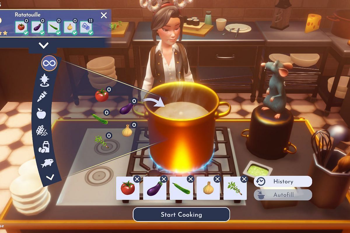 Cooking is the way to Remy&#039;s heart in Disney Dreamlight Valley (Image via Gameloft)