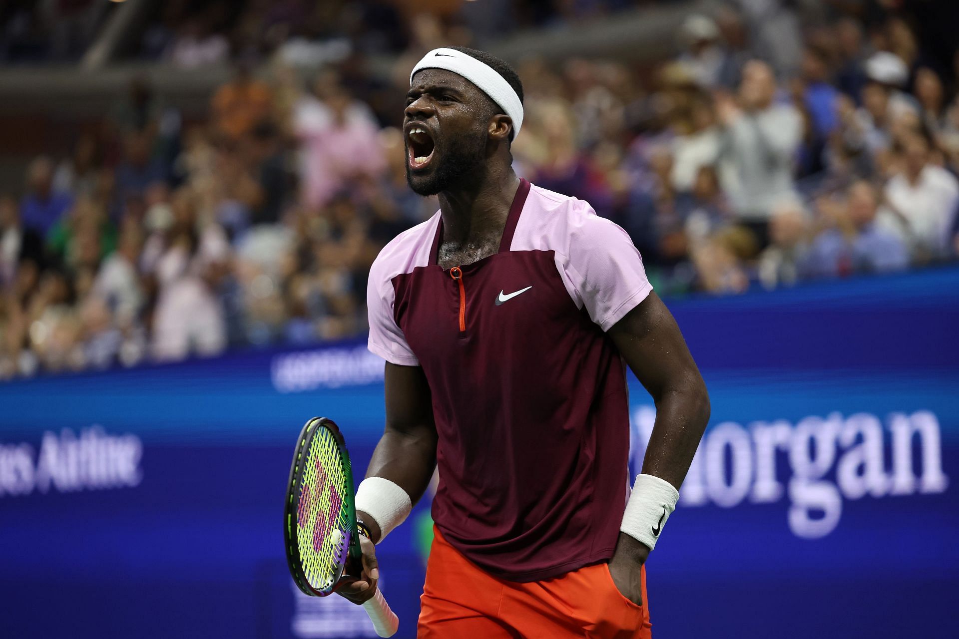 Frances Tiafoe in action at the 2022 US Open.