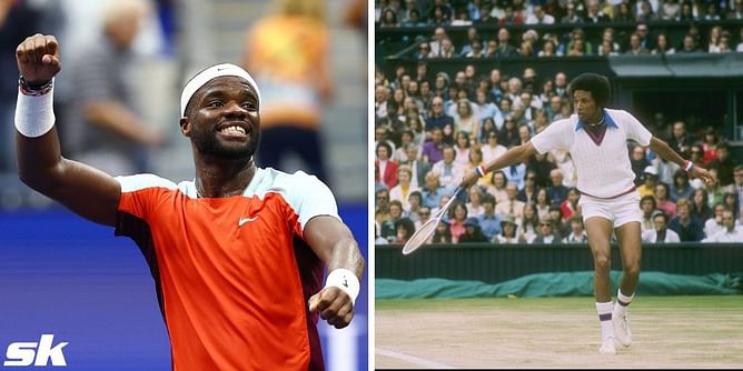 Coco Gauff, Sloane Stephens, and James Blake congratulate Frances Tiafoe on becoming first black American male US Open semifinalist since Arthur Ashe in 1972