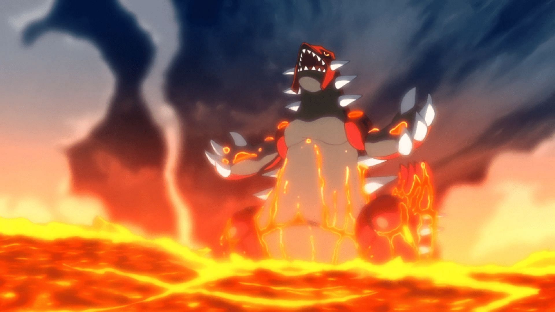 Groudon as it appears in the anime (Image via The Pokemon Company)