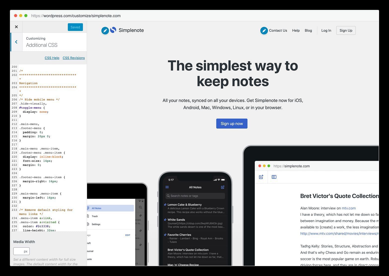 The Simplenote app (Image via Simplenote)