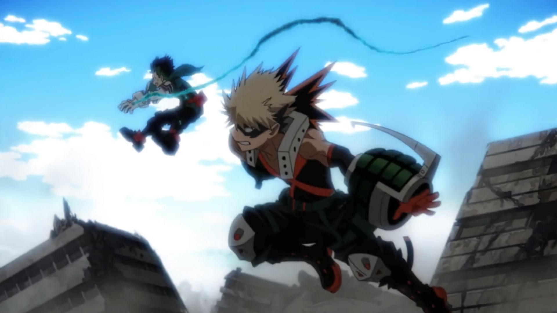 Deku and Bakugo as seen in the trailer (Image via Studio Bones)