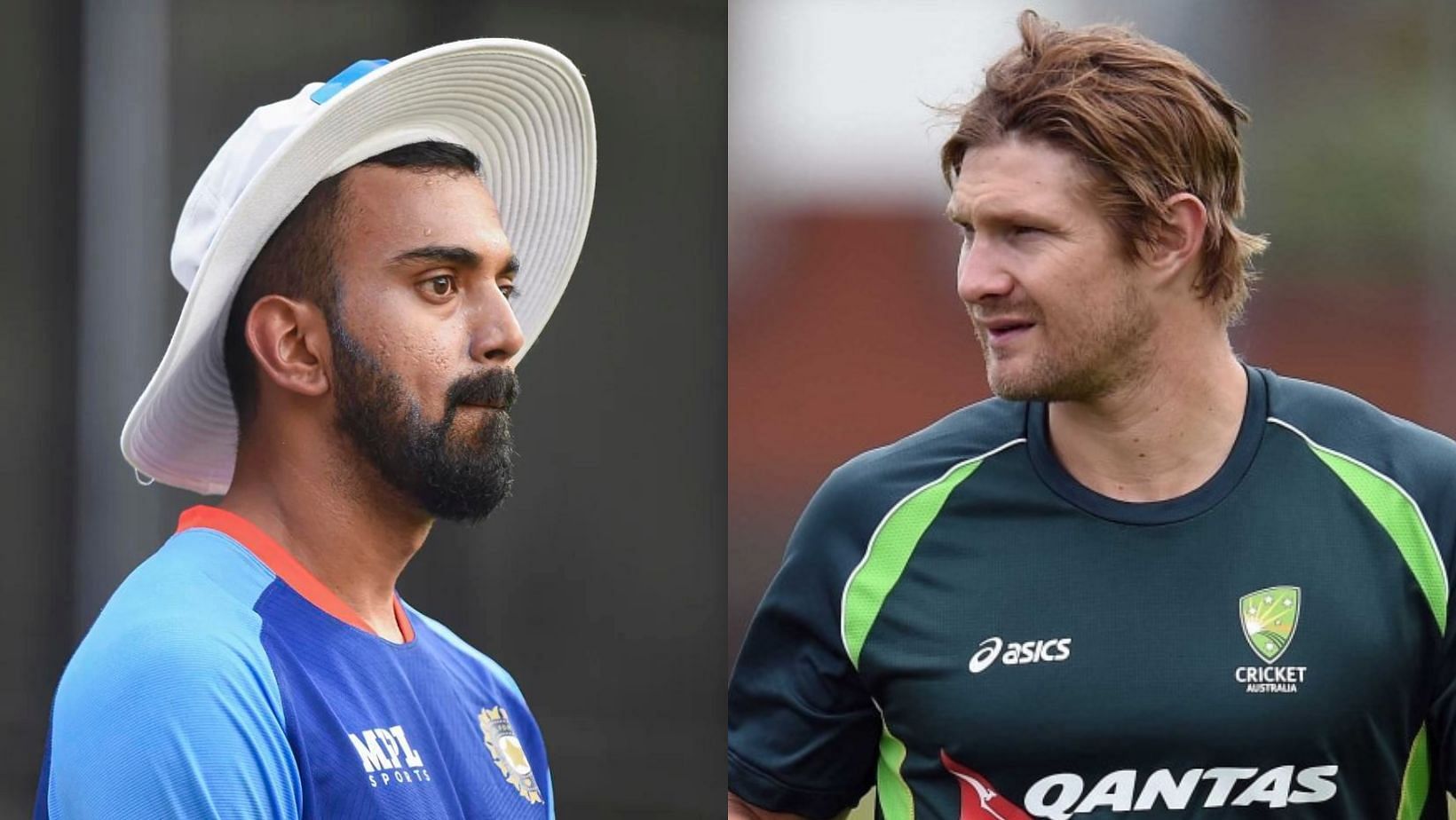 KL Rahul (L) and Shane Watson. 