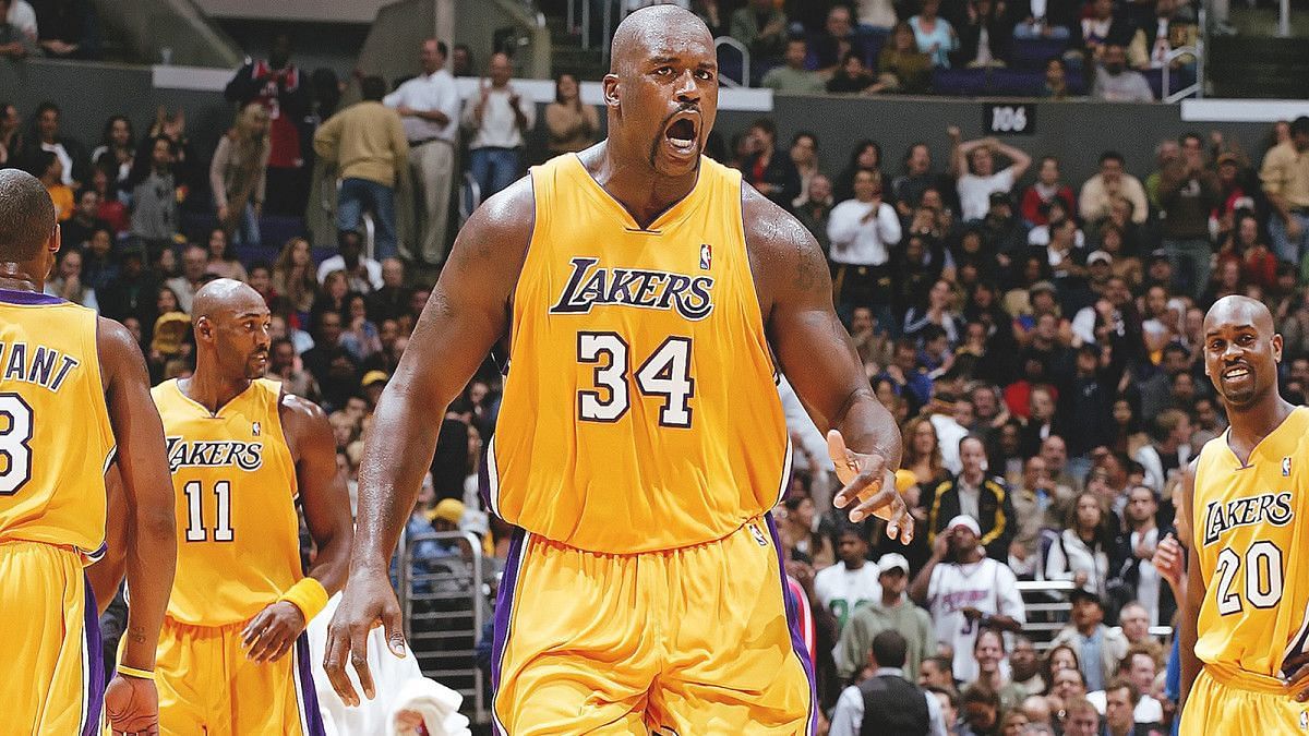 Shaquille O&#039;Neal during his time with the LA Lakers