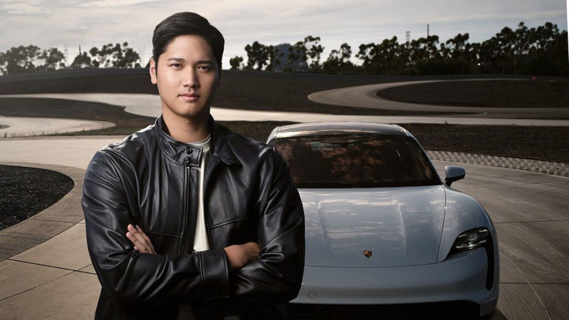 Ohtani during a photo shoot with Porsche recently [Credits: @shodoingthings/Twitter]