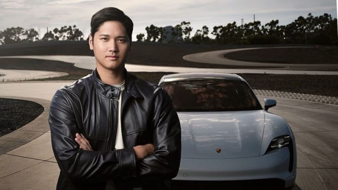Los Angeles Angels superstar Shohei Ohtani looks slick in a photo shoot for Porsche