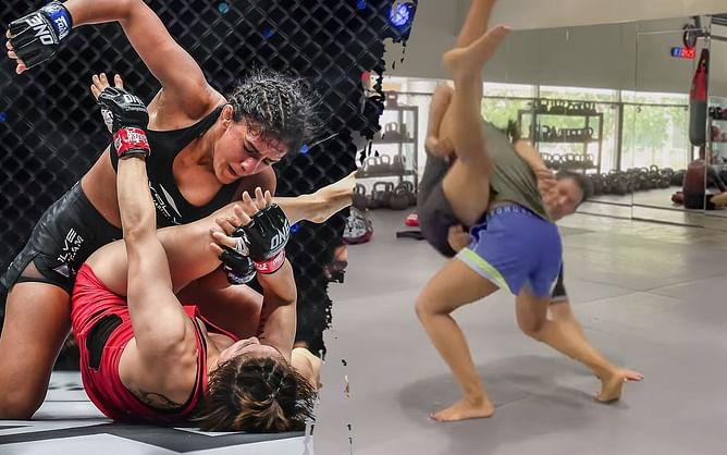 Ritu Phogat demonstrates her world-class takedown technique on Mitch Chilson