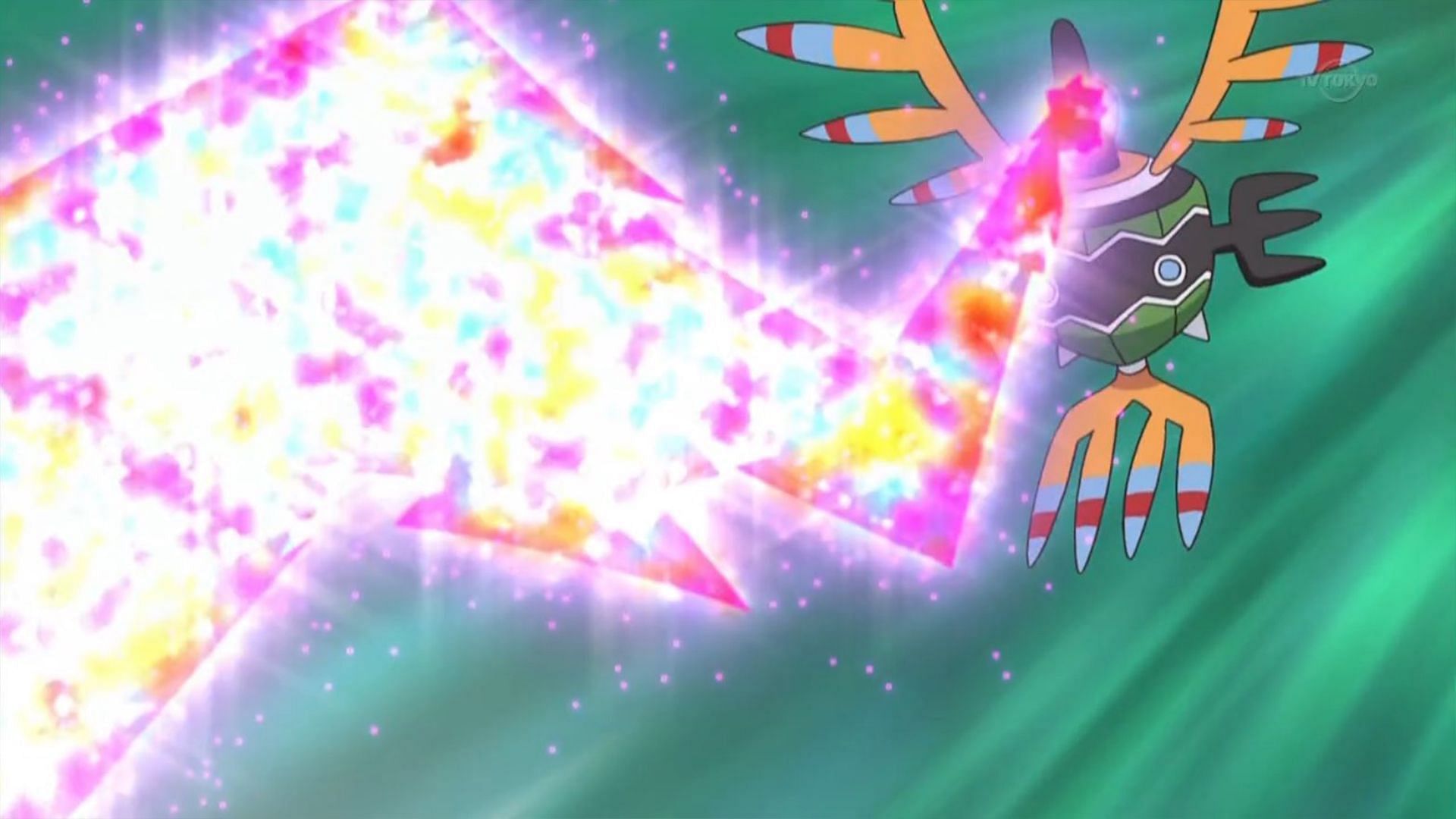 The Psychic-type move Psybeam looks mesmerizing (Image via The Pokemon Company)