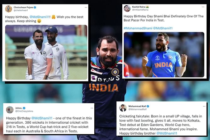 “Keep knocking 'em over, Lala!” - Twitterati wish Mohammad Shami as Indian pacer turns 32
