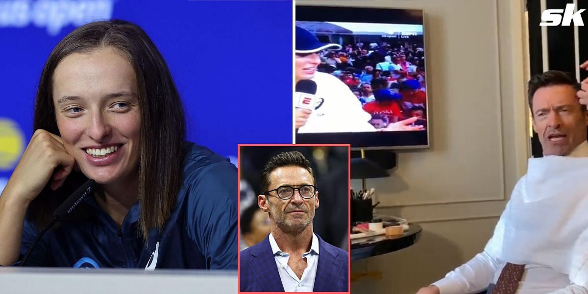 A Twitter post from Hugh Jackman featuring Iga Swiatek caught the attention of tennis fans