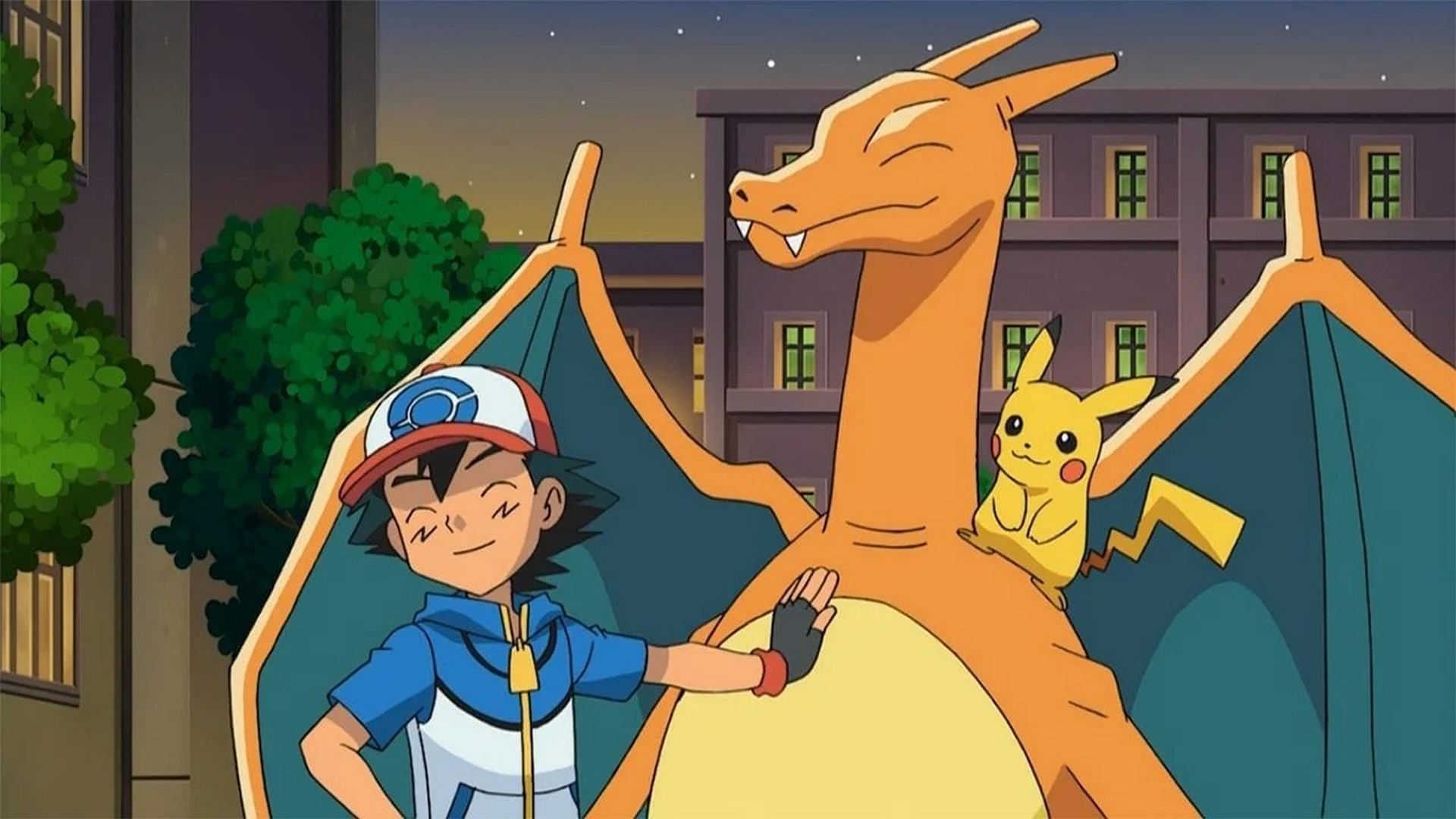 Ash with Chalizard and Pikachu in the anime (Image via The Pokemon Company)