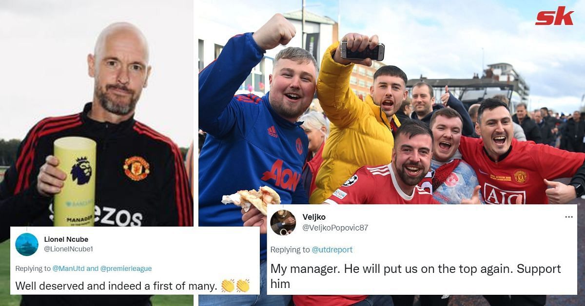 United fans thrilled to see Ten Hag pick up award