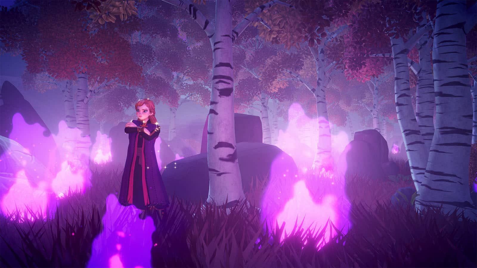 Anna needs help stopping a fire in Disney Dreamlight Valley (Image via Gameloft)