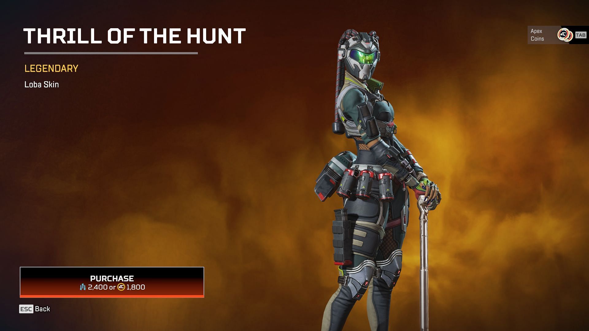 The Thrill of the Hunt legendary Loba Skin (Image via Activision)