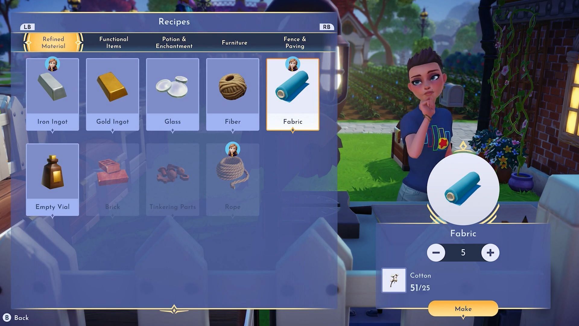 Crafting uses up resources collected (Image via Youtube - Mirraj Gaming)