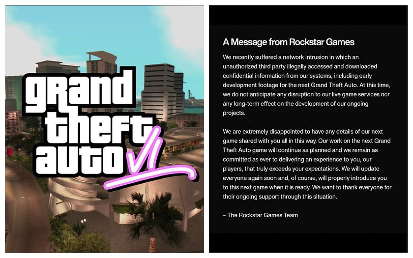 A Message from Rockstar Games