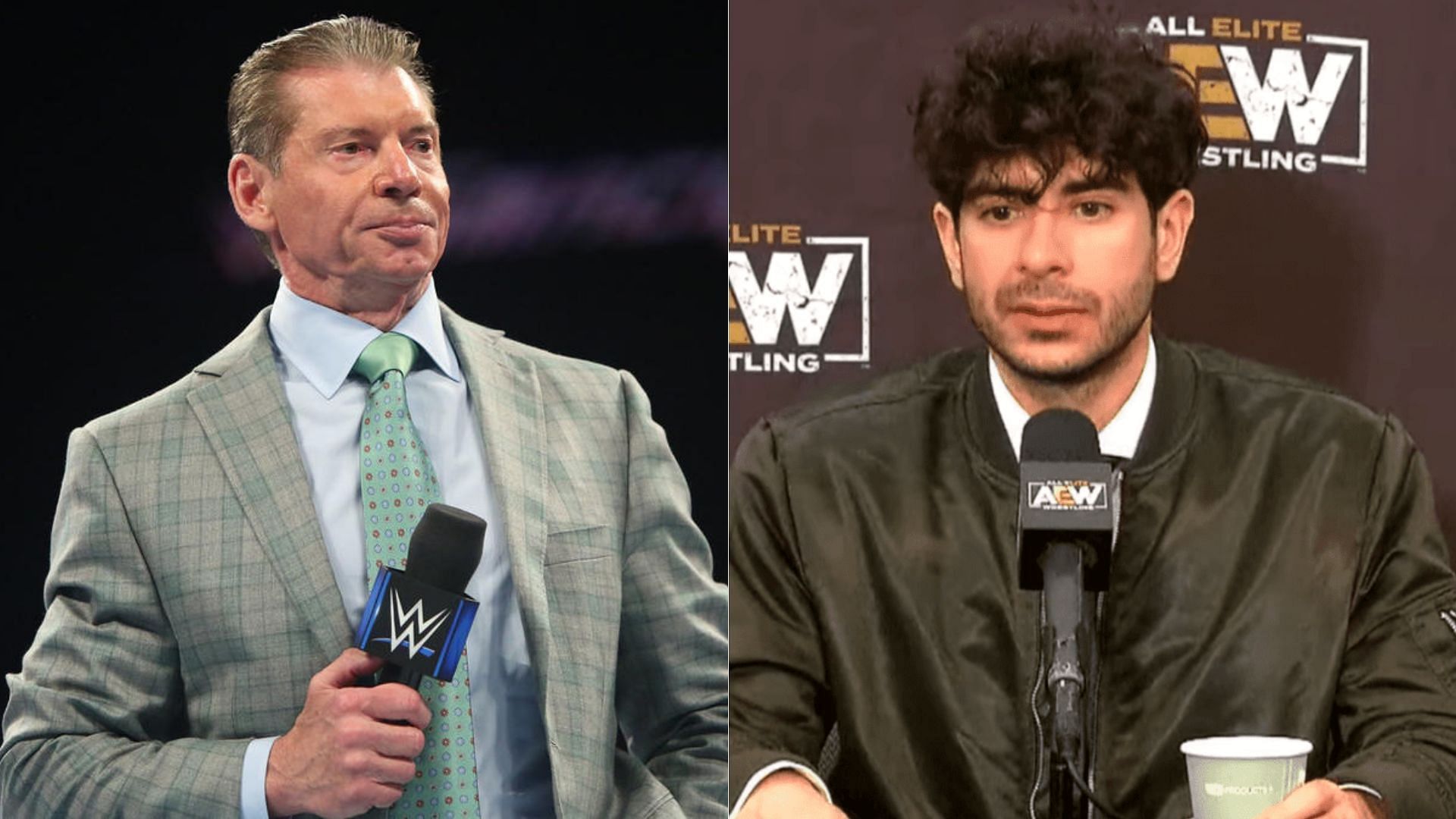 Vince McMahon (left); Tony Khan (right)