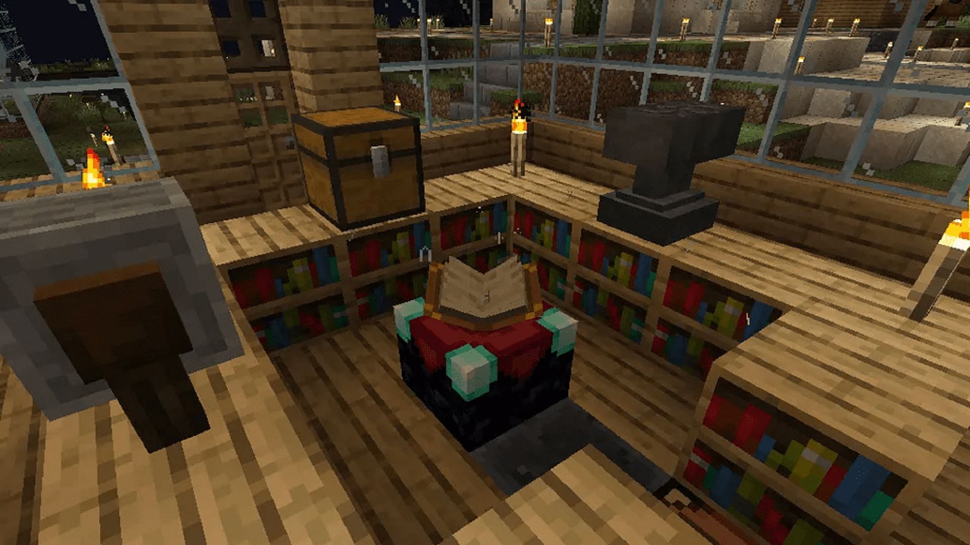 Enchanting tables are one way to acquire enchantments in Minecraft (Image via Mojang)
