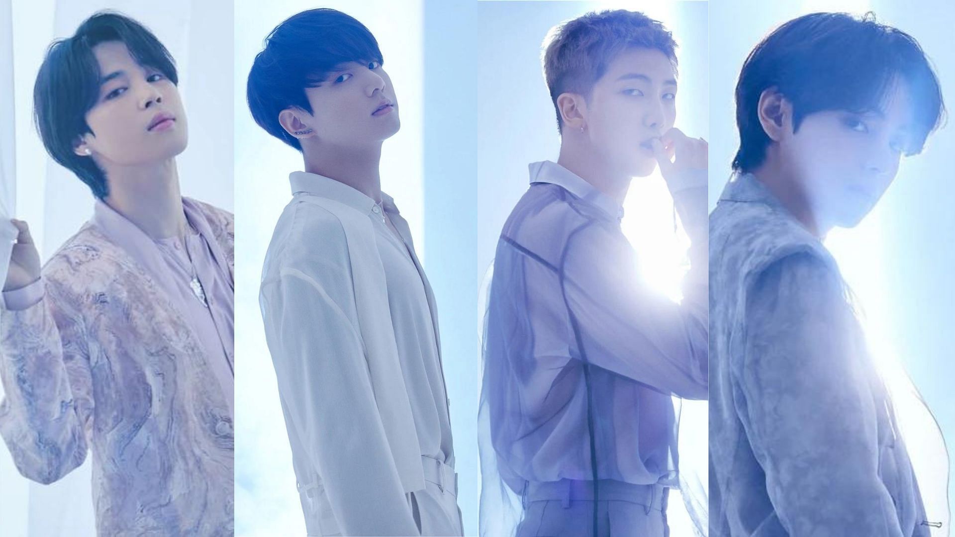 K-pop group BTS members Jimin, Jungkook, RM, and V (Image via Twitter/@bts_bighit)