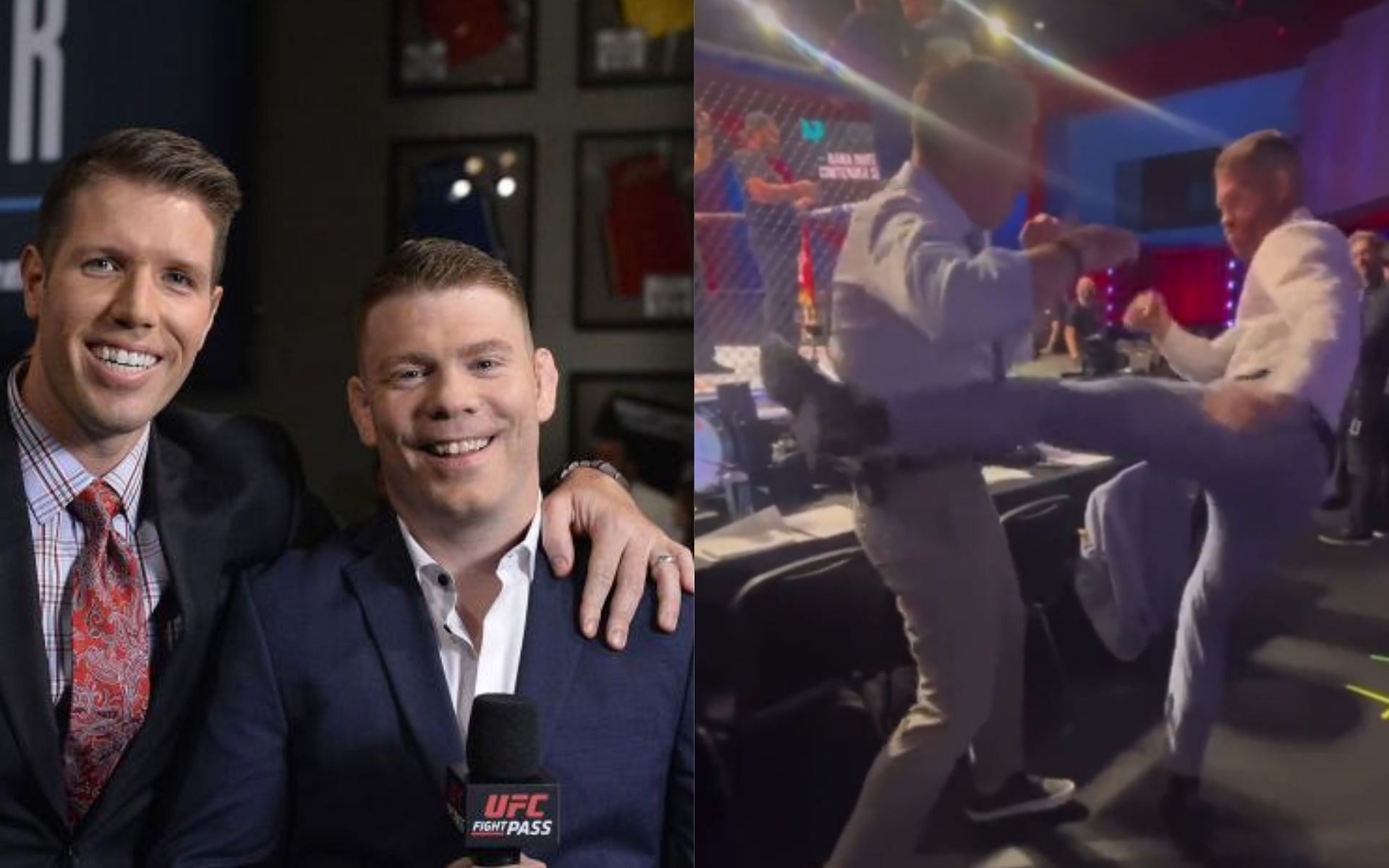 Brendan Fitzgerald &amp; Paul Felder (left) [Images courtesy of @brendanditztv on Instagram &amp; UFC.com]