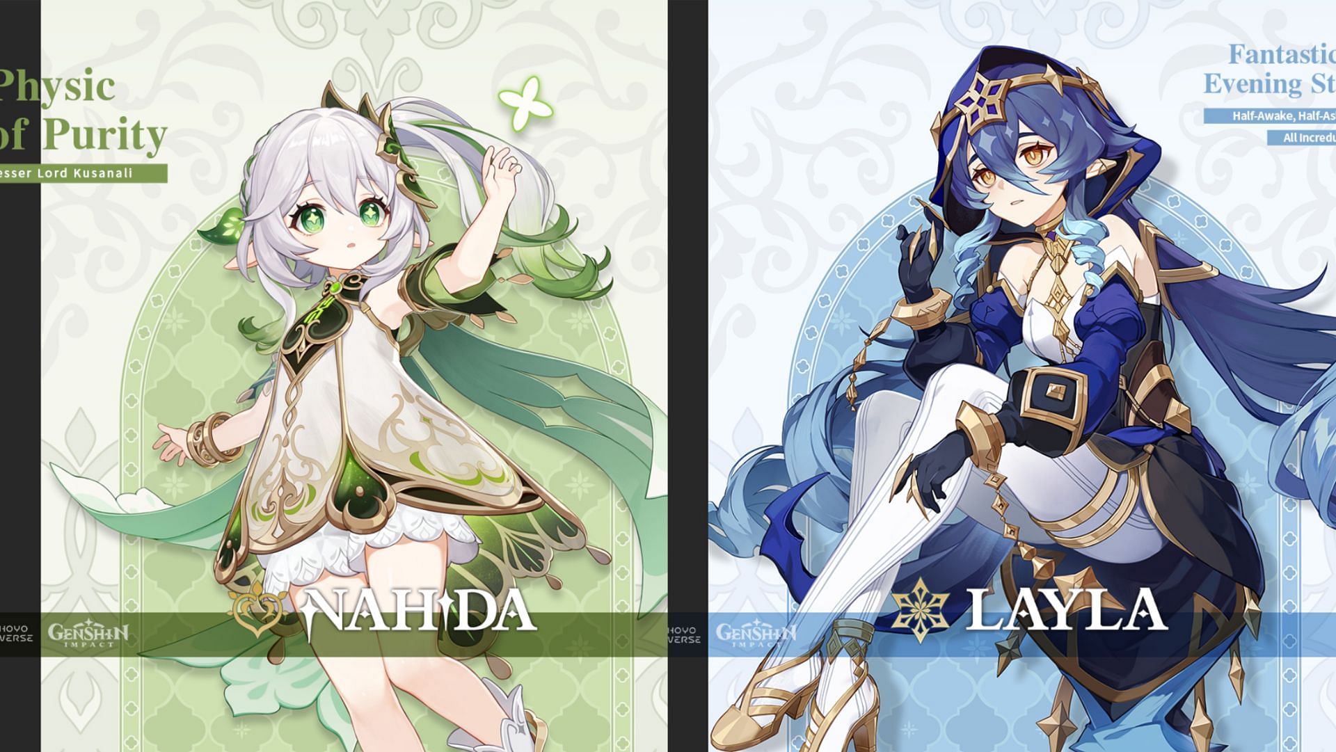 Upcoming characters in Genshin Impact 3.2, Nahida and Layla (Image via Bungie) 