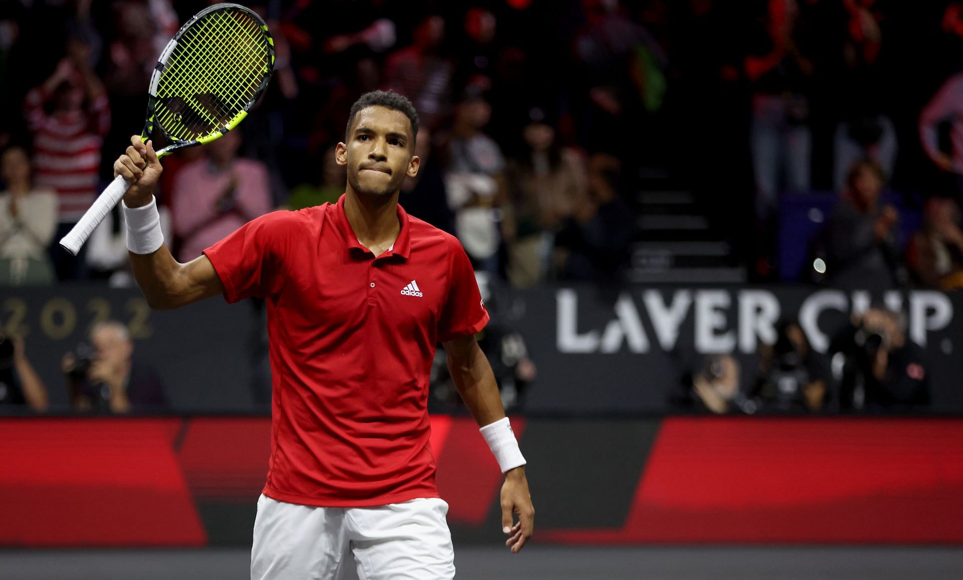 Felix Auger Aliassime at the Laver Cup 2022