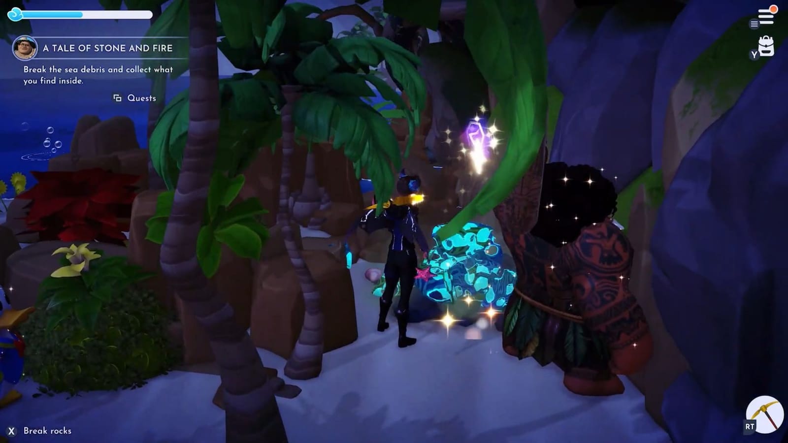 Disney Dreamlight Valley Guide: How to break the large Blue Rocks - A ...