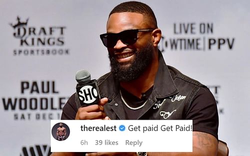 Tyron Woodley comments on post about Nate Diaz