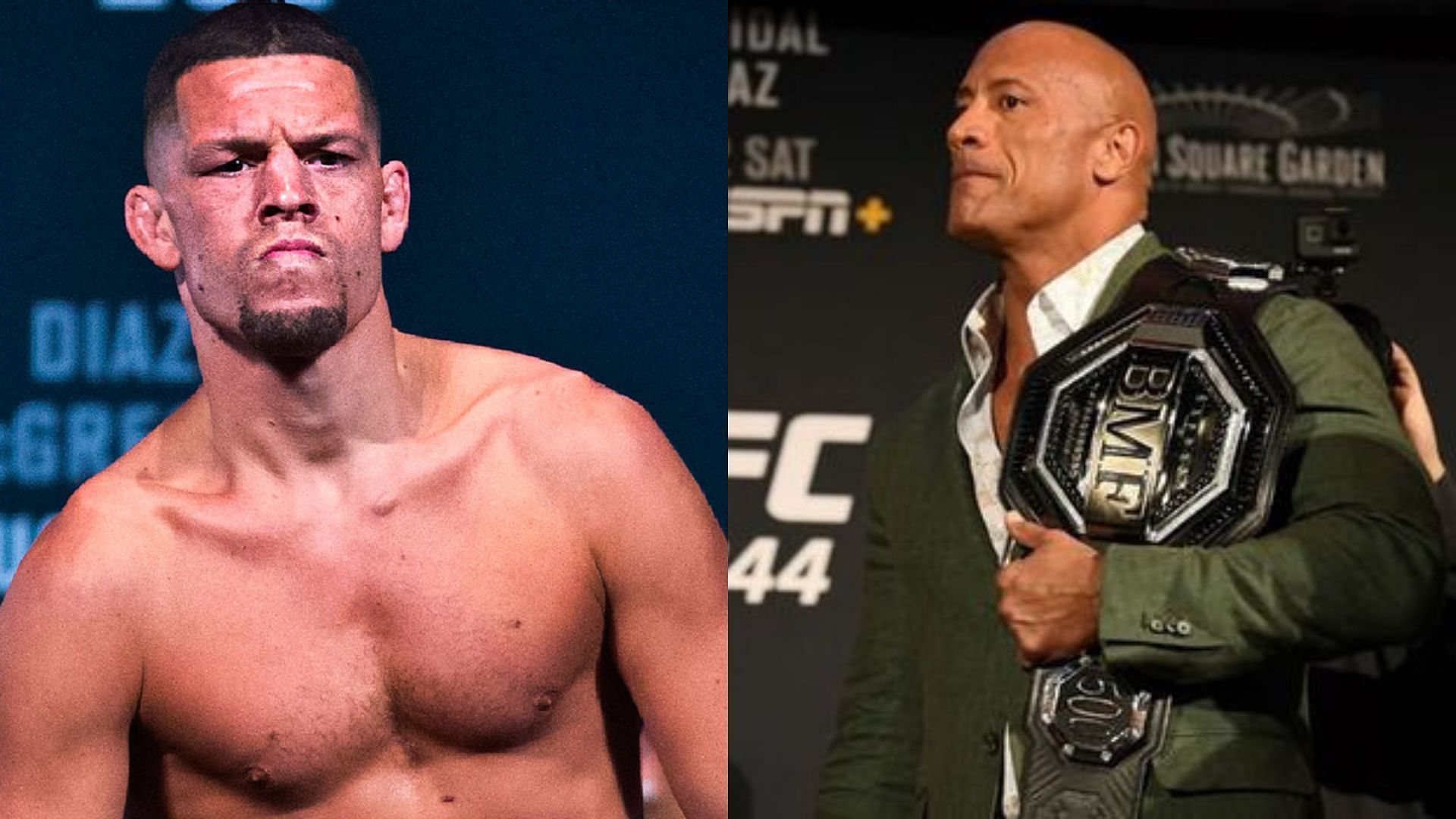 Nate Diaz took to Twitter to call out The Rock