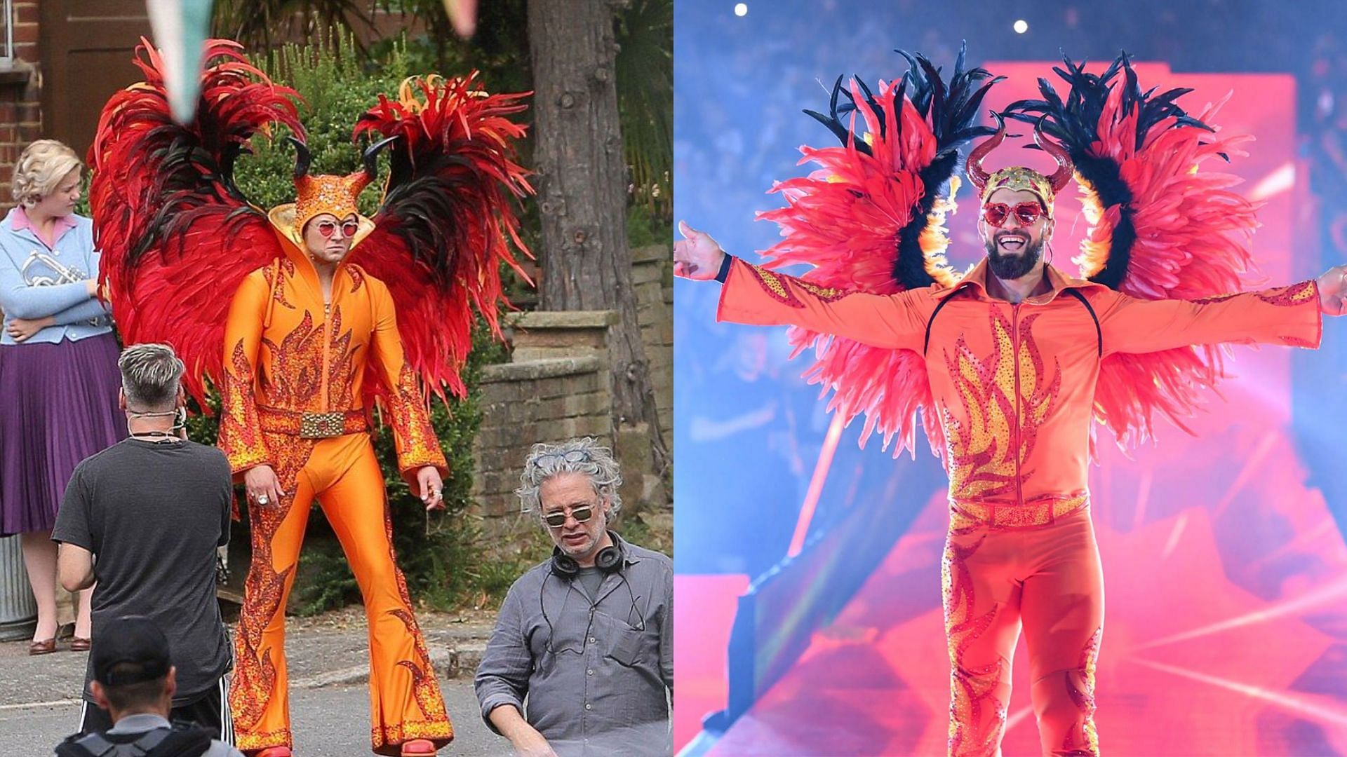 Seth Rollins inspired his costume from Elton John's Rocketman movie