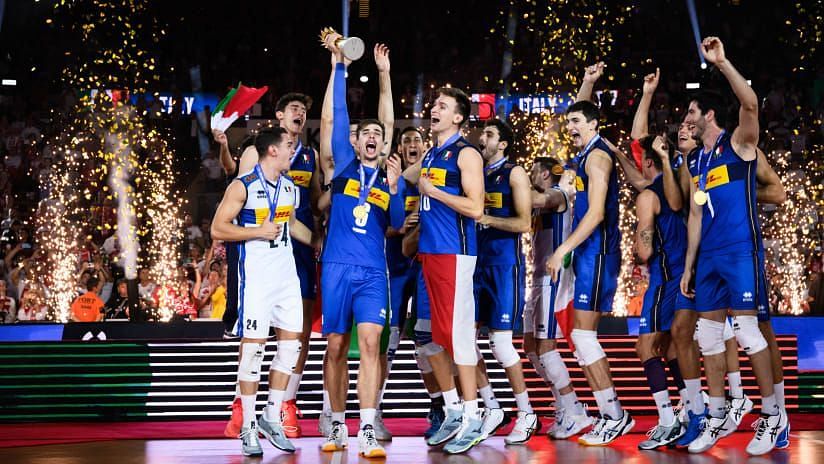 The Italian volleyball team secured the gold medal after defeating Poland (Image via Volleyball World)