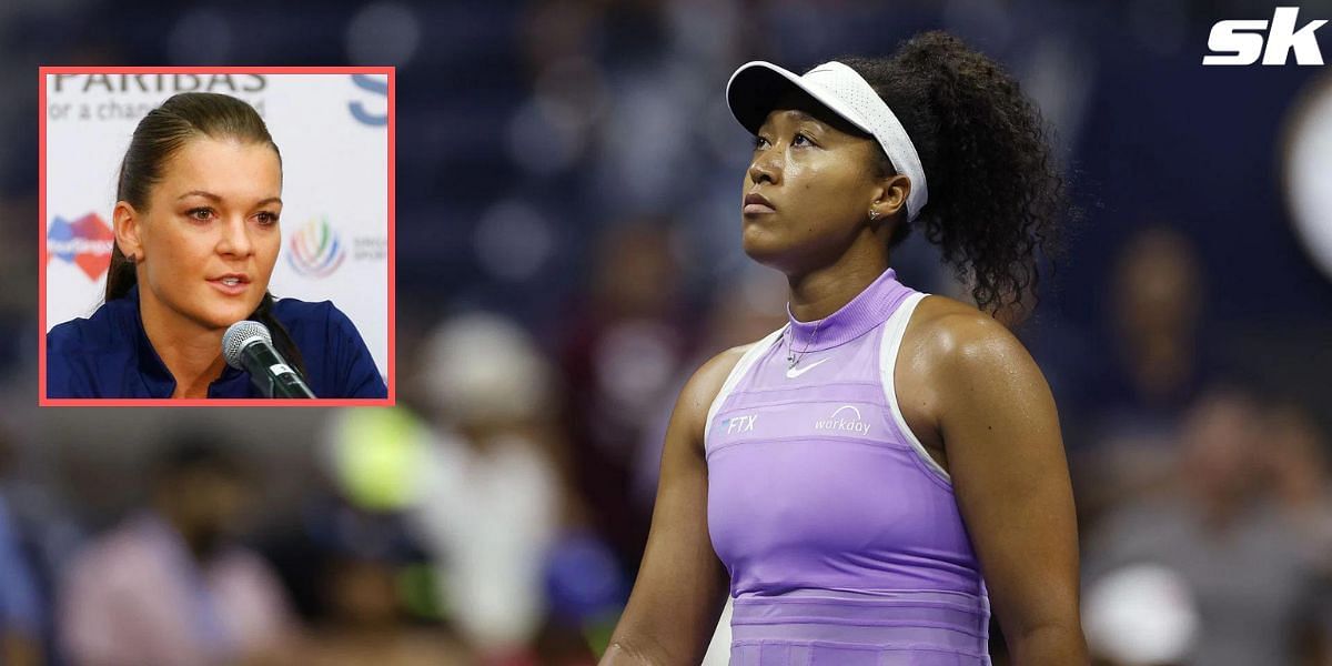 Naomi Osaka and Agnieszka Radwanska (inset)