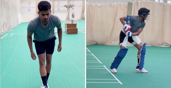[Watch] Shreyas Iyer trains hard after being left out of India's T20 World Cup squad
