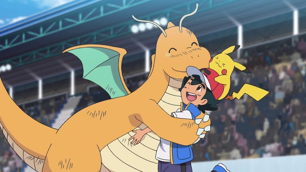 Ash has a powerful bond with his Dragonite (Image via The Pokemon Company)