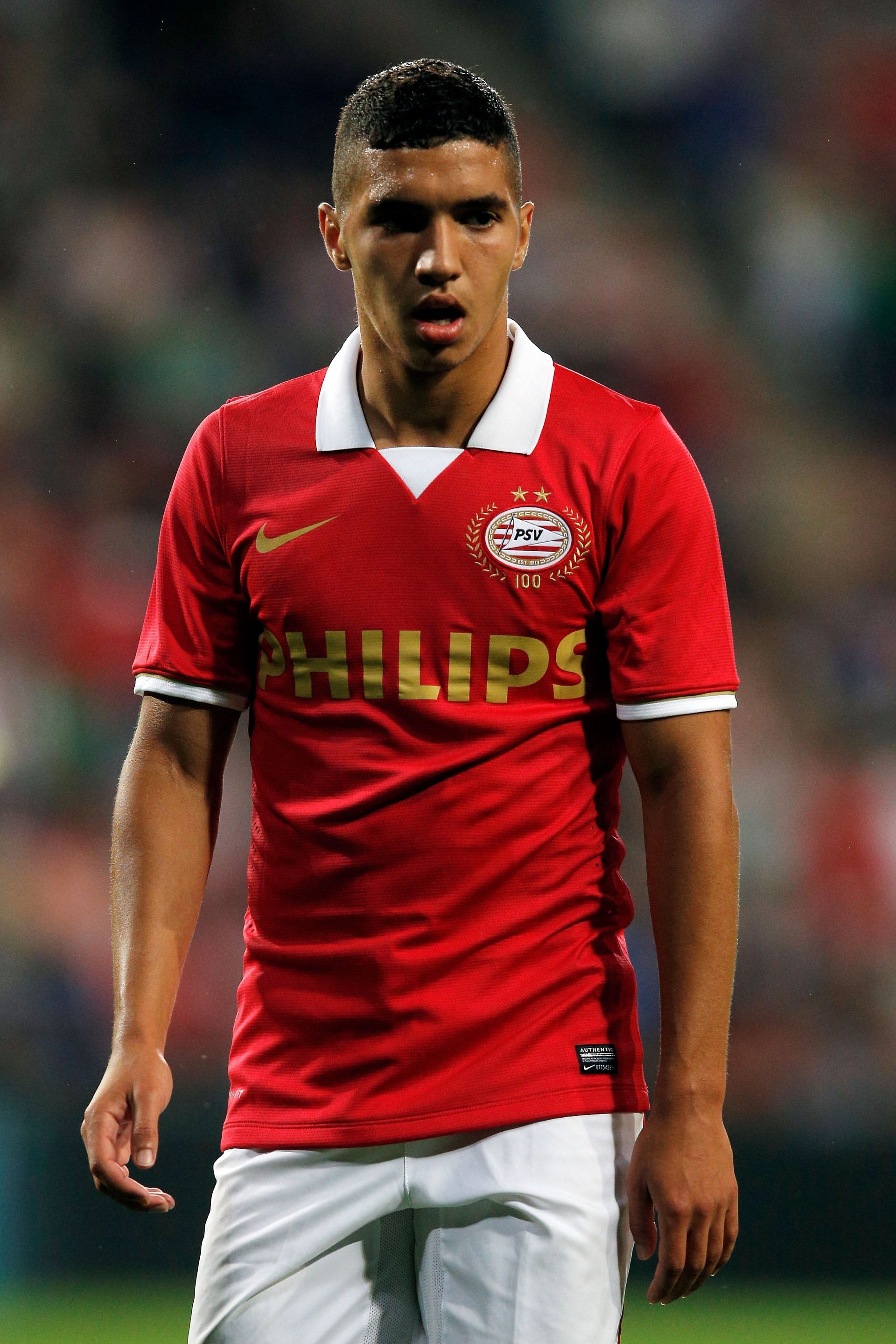 Zakaria Bakkali of PSV in action during the First Leg, 3rd Qualifying Round UEFA Champions League match between PSV Eindhoven and SV Zulte Waregem at Philips Stadion on July 30, 2013, in Eindhoven, Netherlands.