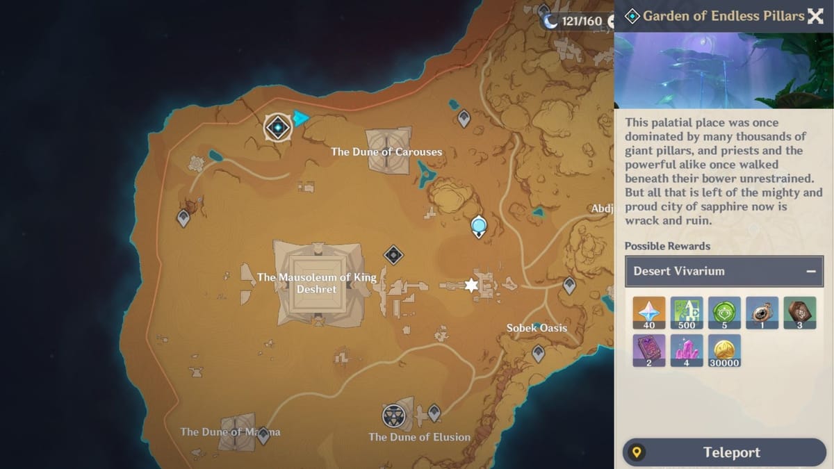 How to unlock Garden of Endless Pillars domain in Genshin Impact