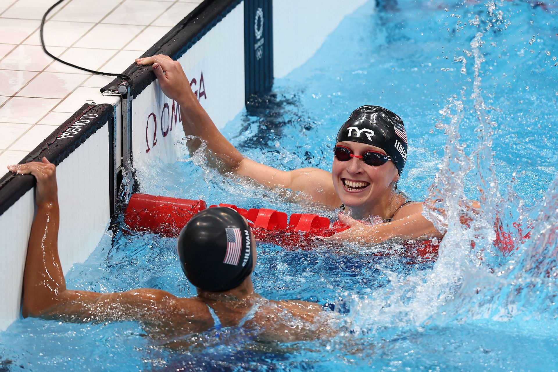 Katie Ledecky and Erica Sullivan (Credits: Clive Rose / Getty Images)