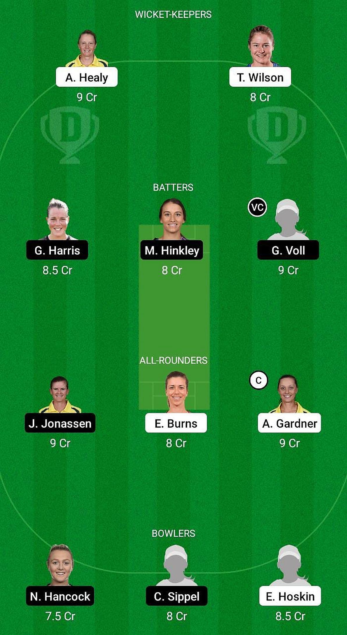 NSW-W vs QUN-W Fantasy Suggestion Team 2