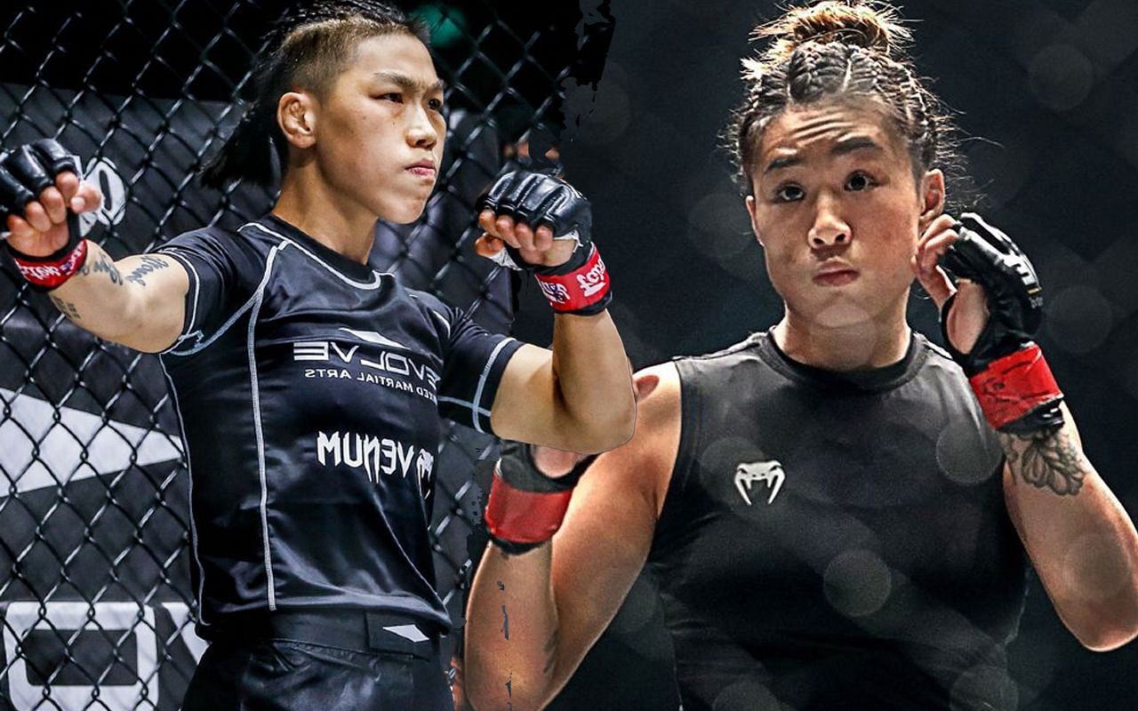 Xiong Jin Nan (L) is eager to show rival Angela Lee (R) her evolution as a mixed martial artist. | Photo by ONE Championship