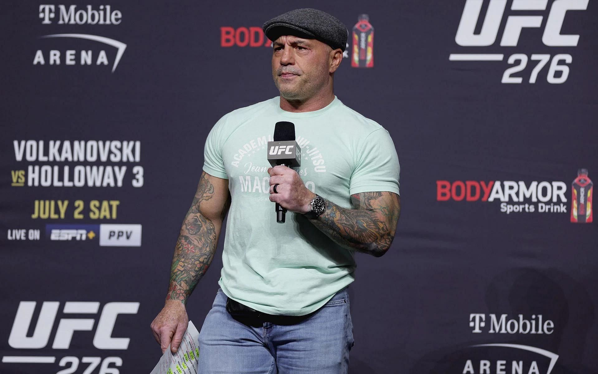 Joe Rogan at the UFC 276 Weigh-ins