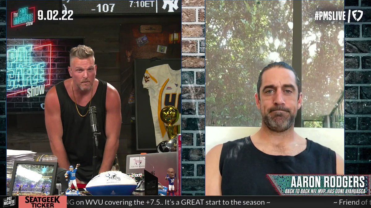 Aaron Rodgers says ayahuasca is not a drug during The Pat McAfee Show