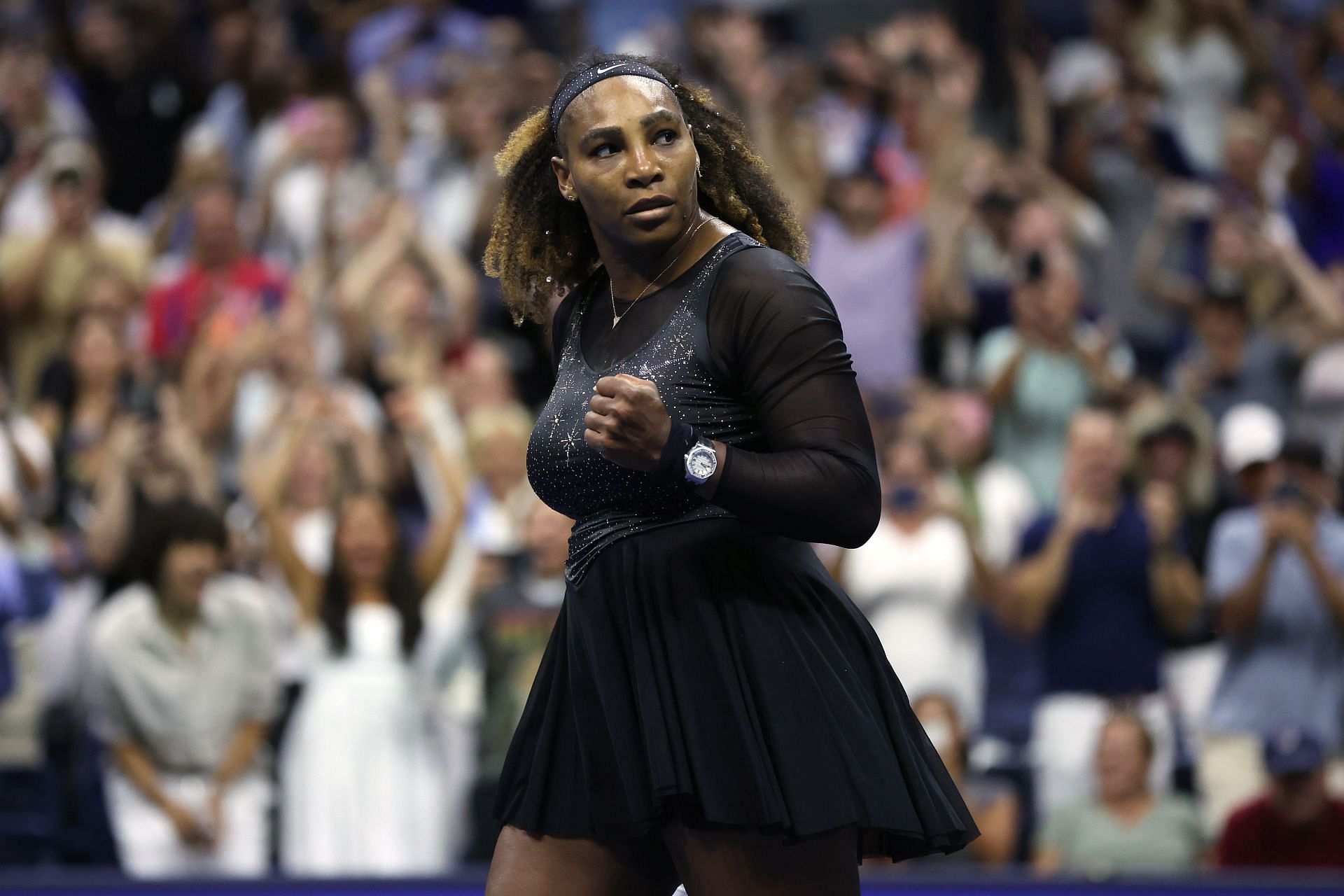 Serena Williams during her match on Wednesday