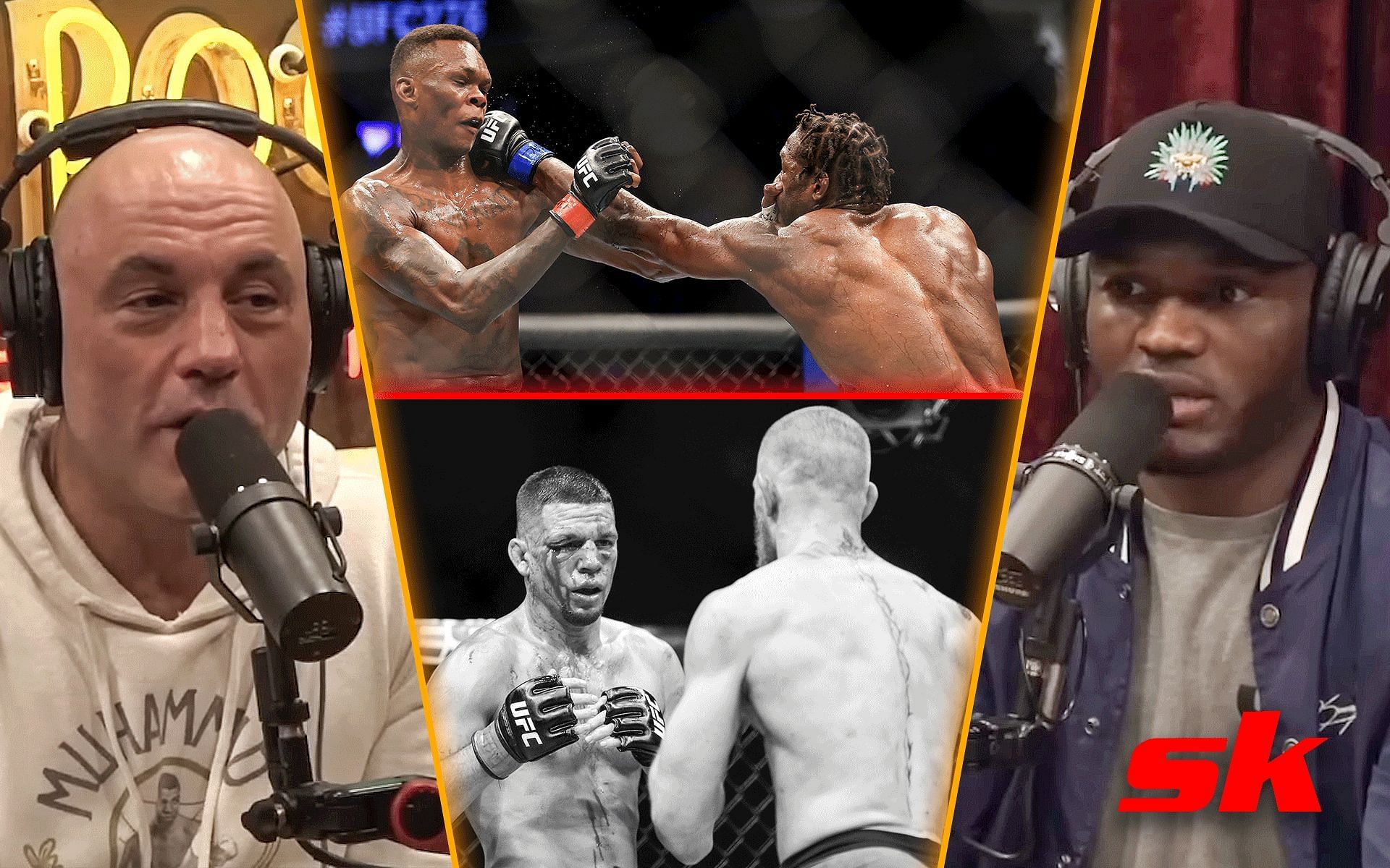  [Images courtesy:Joe Rogan and Kamaru Usman image via YouTube Channel/Joe Rogan Experience | rest via Getty]